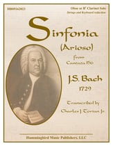 Sinfonia Arioso for Oboe or Clarinet Solo with Strings and Continuo cover